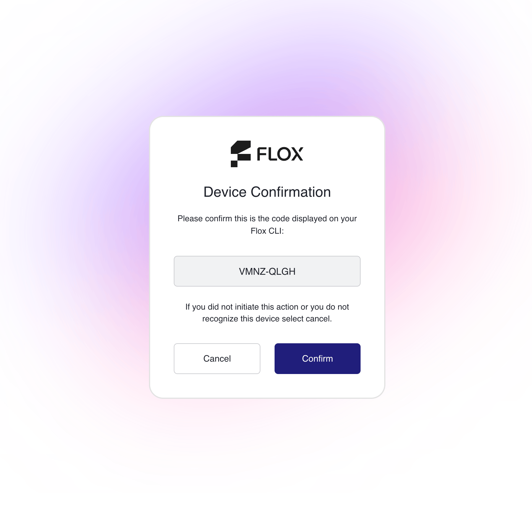 FloxHub device confirmation